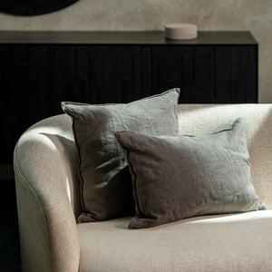 Lin Kuddfodral Grey 50x50 cm