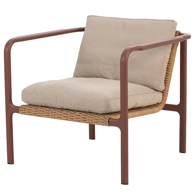 brafab, motty fåtölj zin red / teddy beige