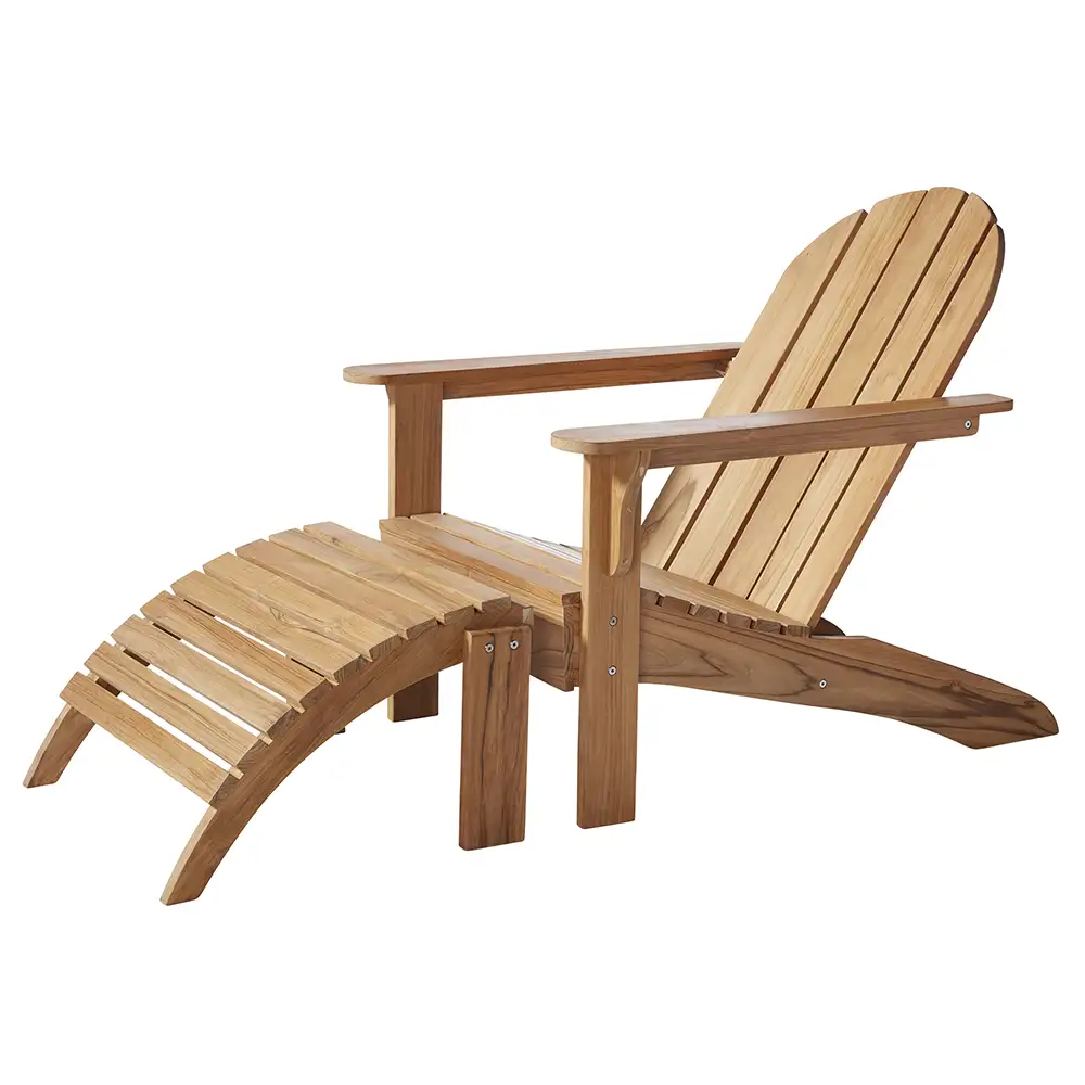 Cinas Adirondack fåtölj inkl. pall teak