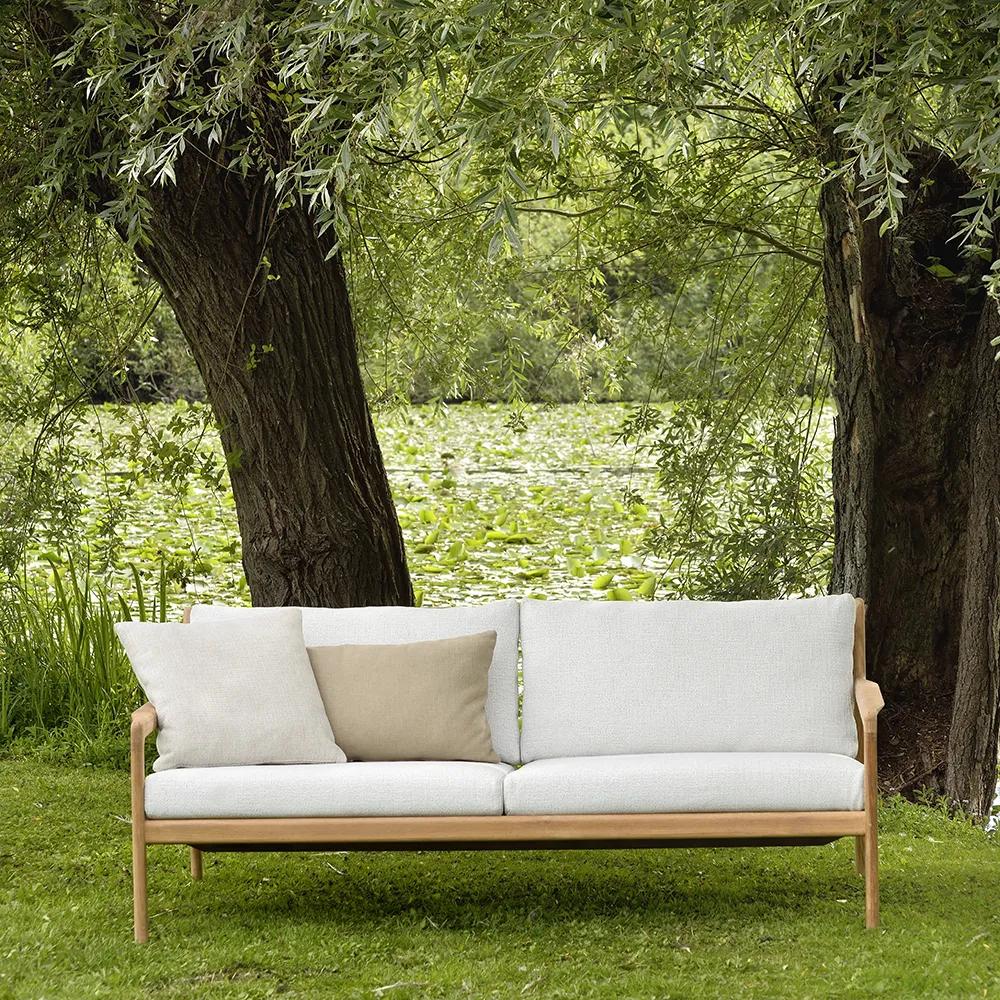 Jack 2-sits soffa Teak/Off White