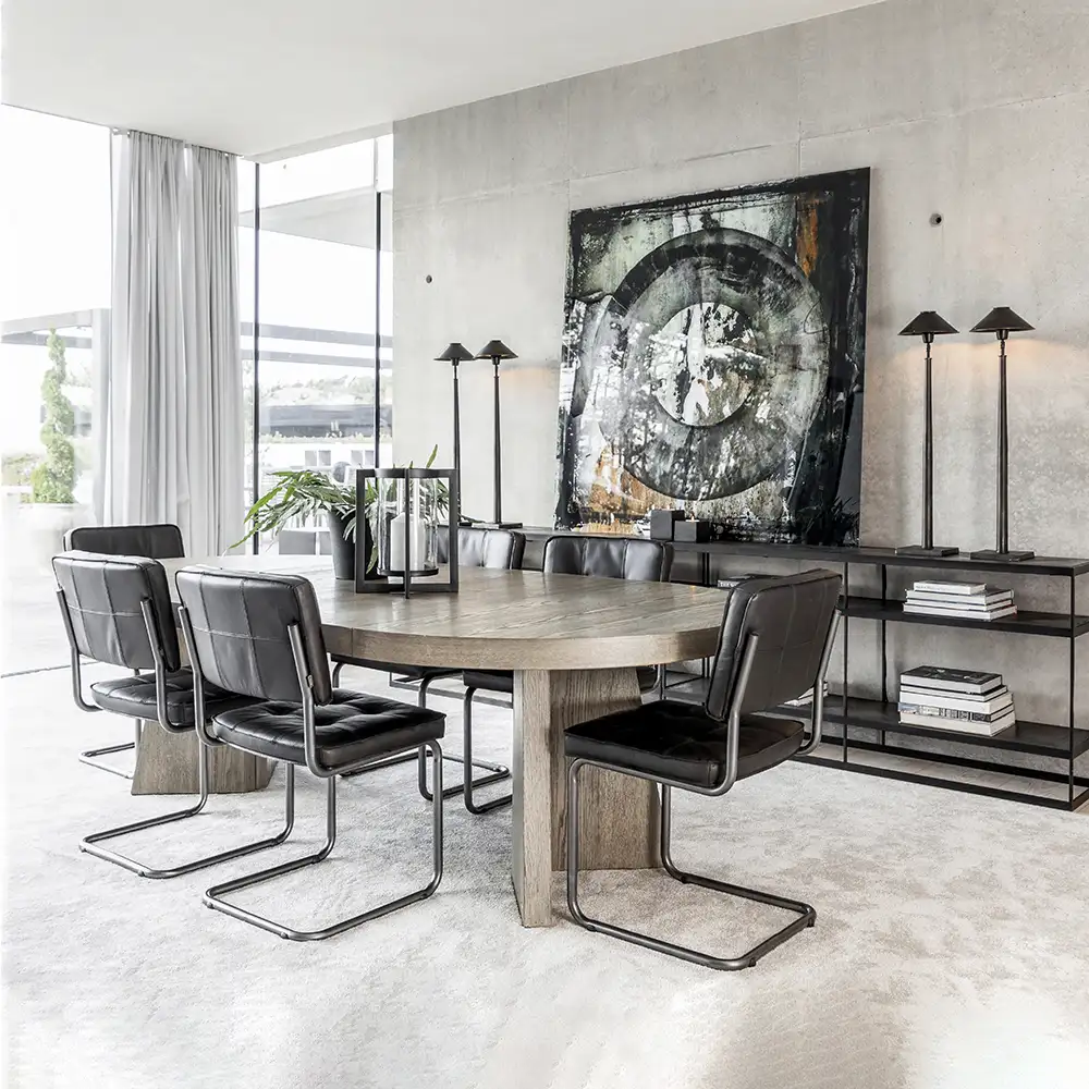 Caspian Matstol Espresso leather