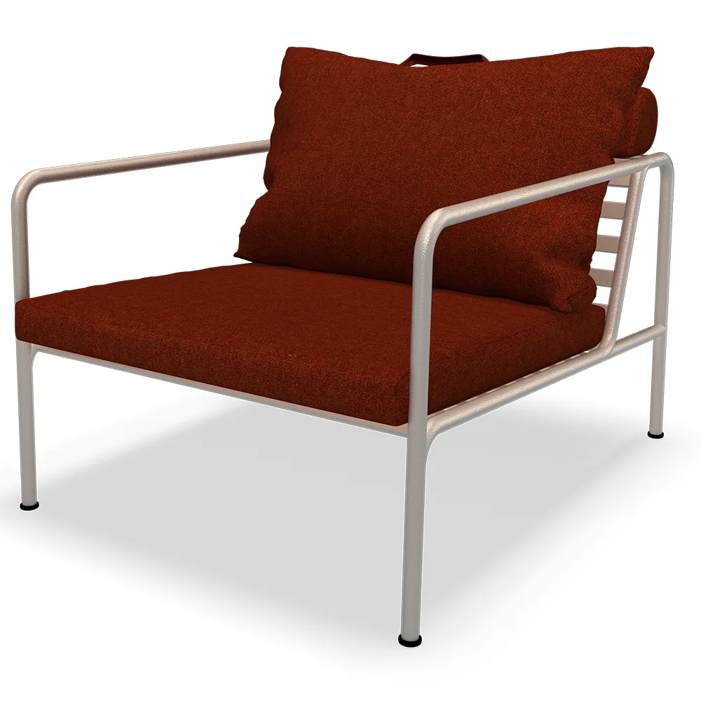 houe, avon fåtölj rust/white