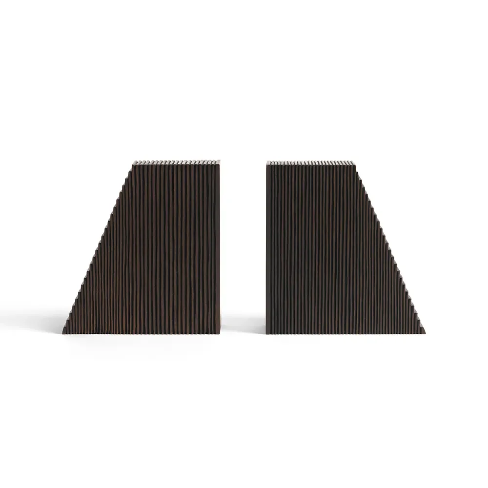 Ethnicraft, Grooves bokstöd lackad mörkbrun mahogny-set om 2