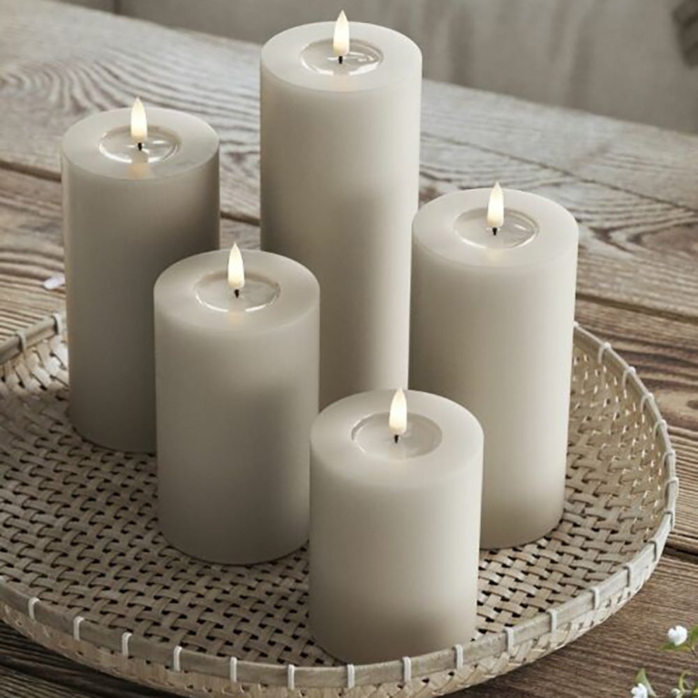 LED blockljus 7,5x15 cm sand