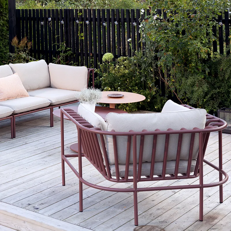 Collier fåtölj  Zin red / Teddy beige