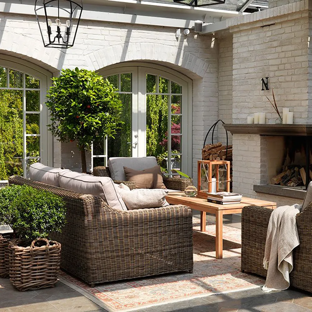 Glendon 3-sits soffa  Rustic / Beige