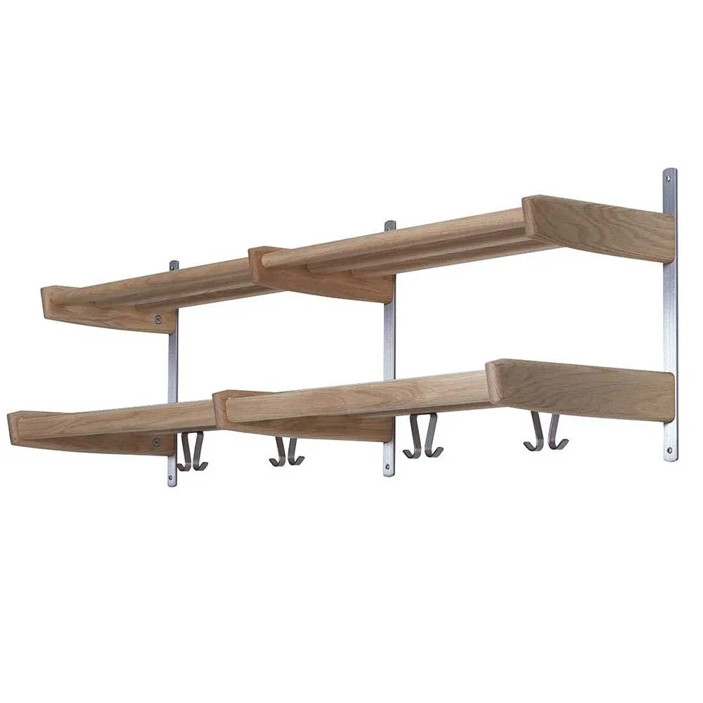 oscarssons möbel, meja hatthylla 115 cm 2 hyllplan vitoljad ek