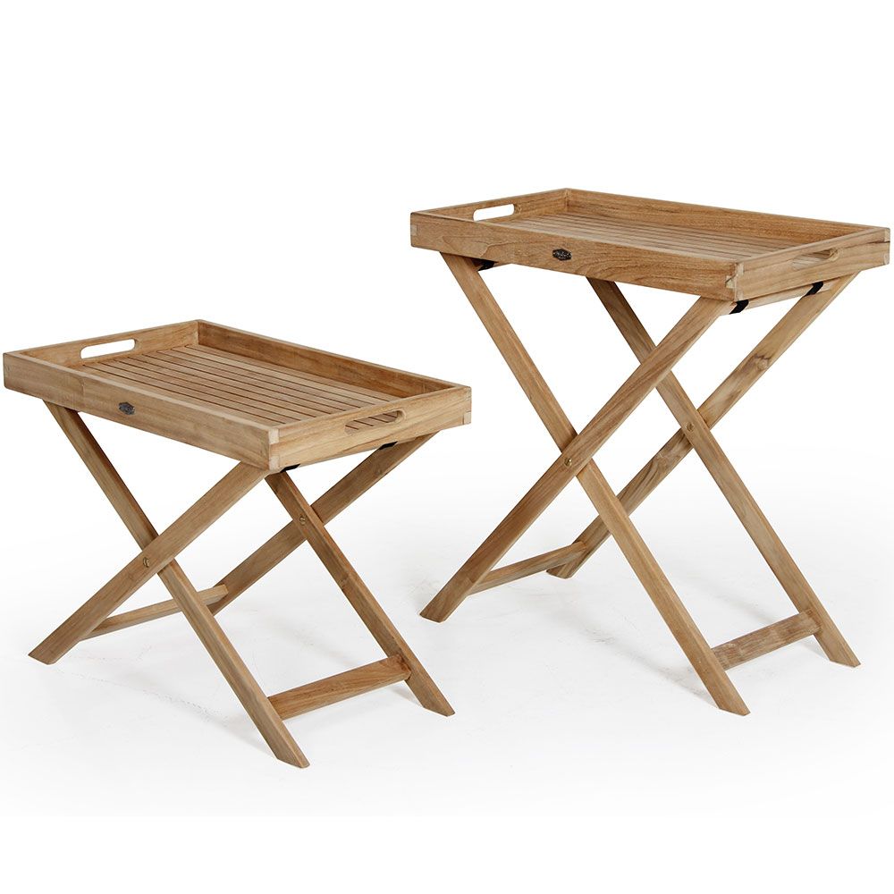 Turin brickbord 40x70 cm låg teak 