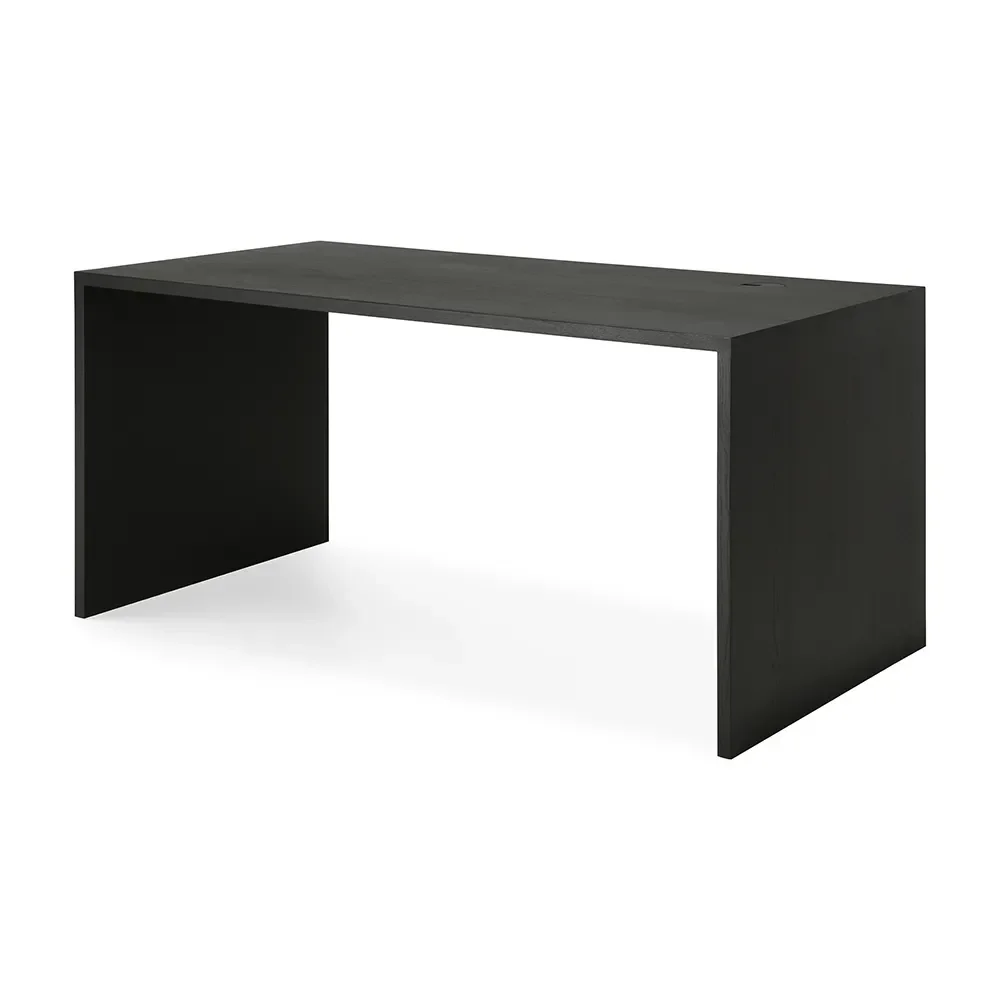 ethnicraft, u skrivbord 80x160 cm ek svart