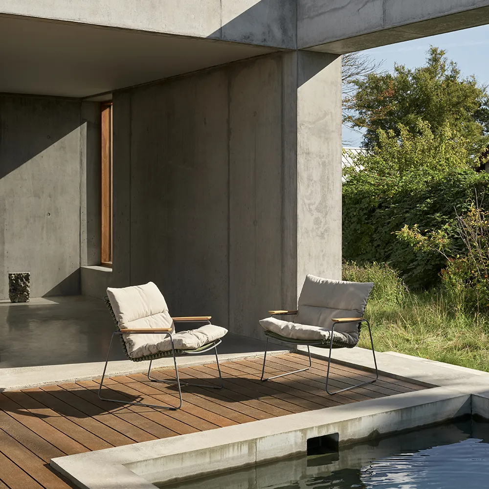 Click Roomy Lounge chair cushion Ash