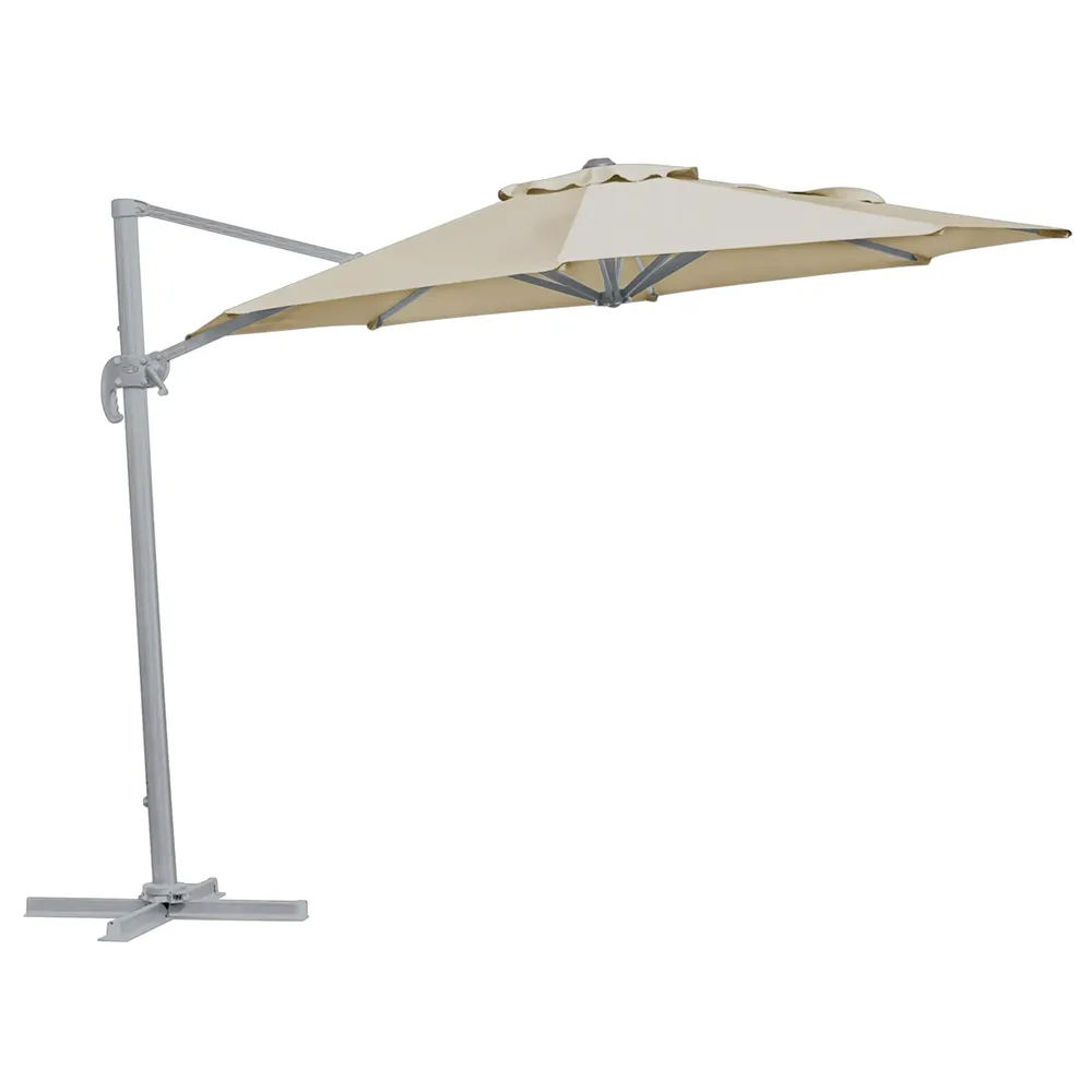 Linz 300 cm frihängande parasoll Light grey/khaki