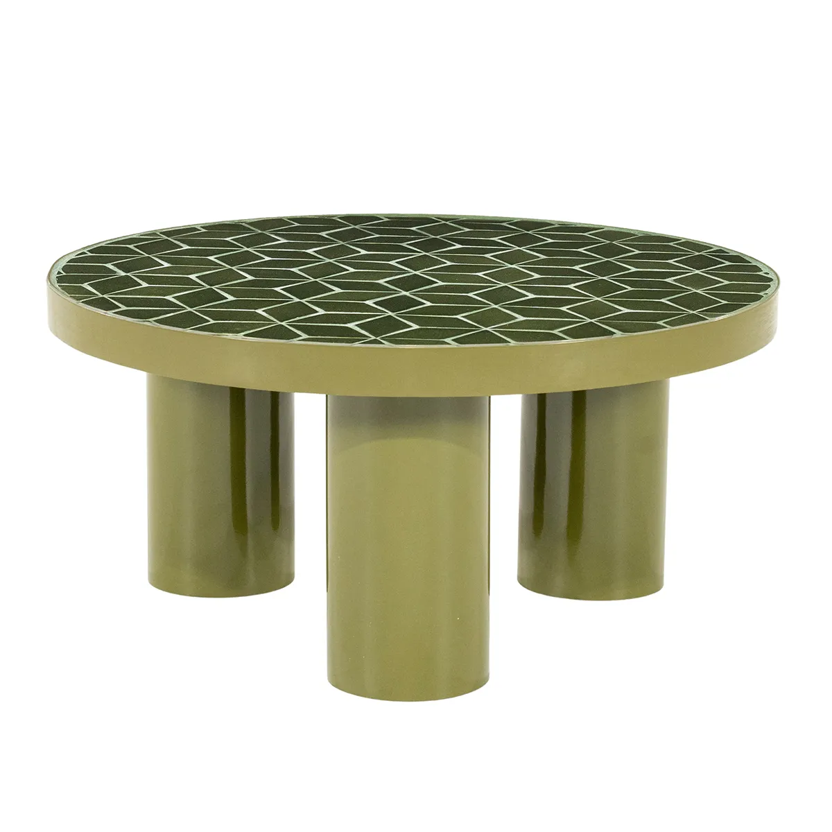 By-Boo, Soffbord Patterna med Skiva av mosaik Green
