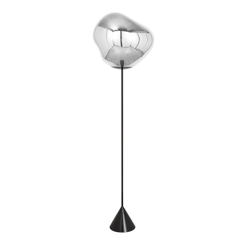 Melt Cone Slim Golvlampa Silver LED