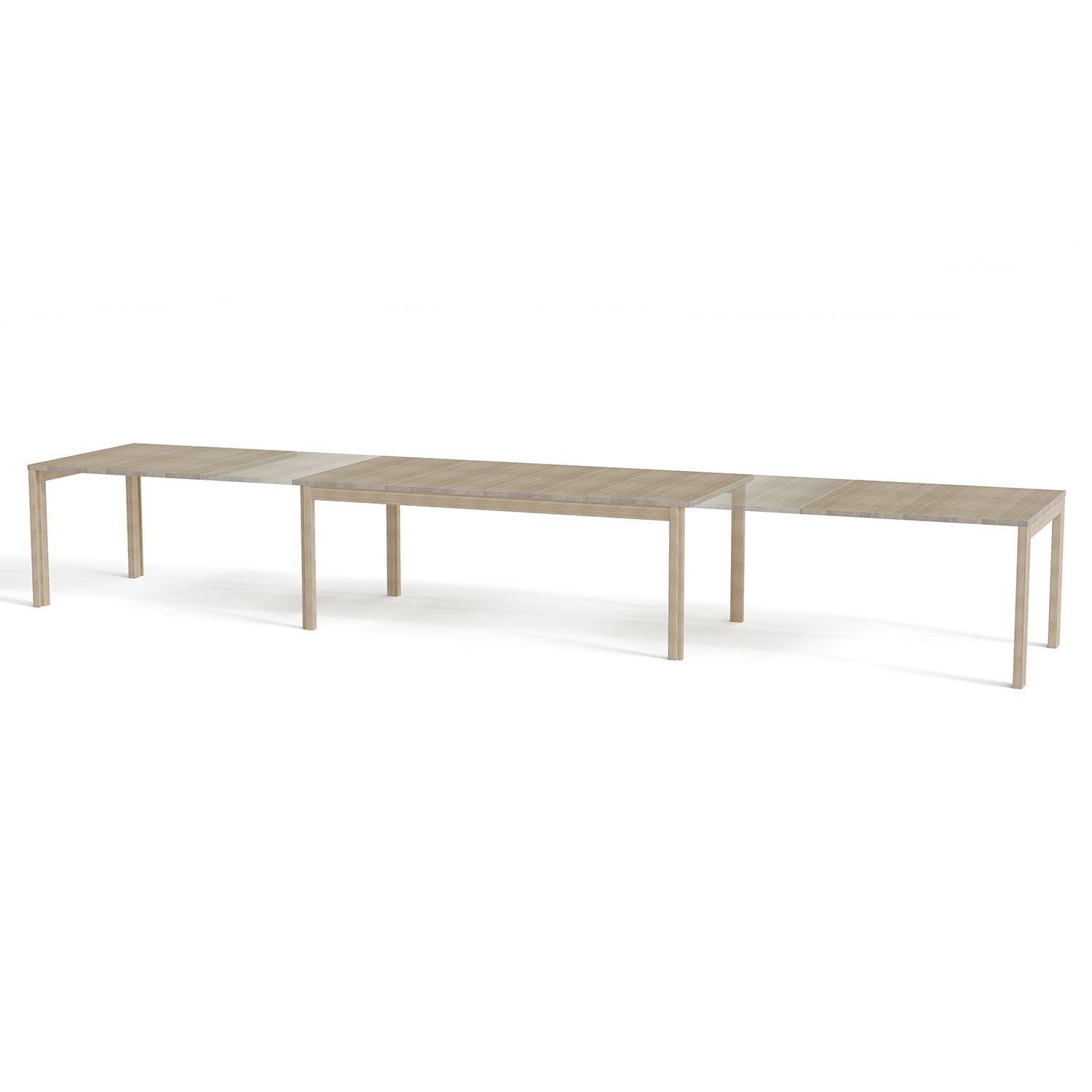 Sm24 Bord svartlackad ek / vit laminat 200-356(512)x100x73 cm