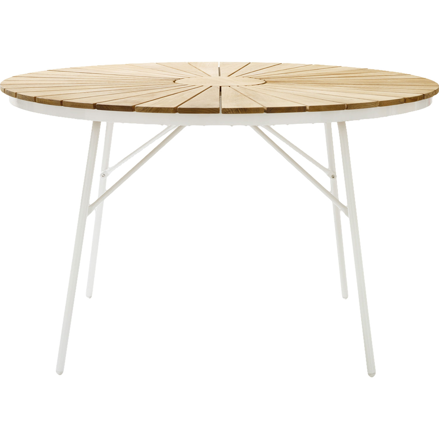 Cinas Hard & Ellen trädgårdsbord 150 cm vit/teak