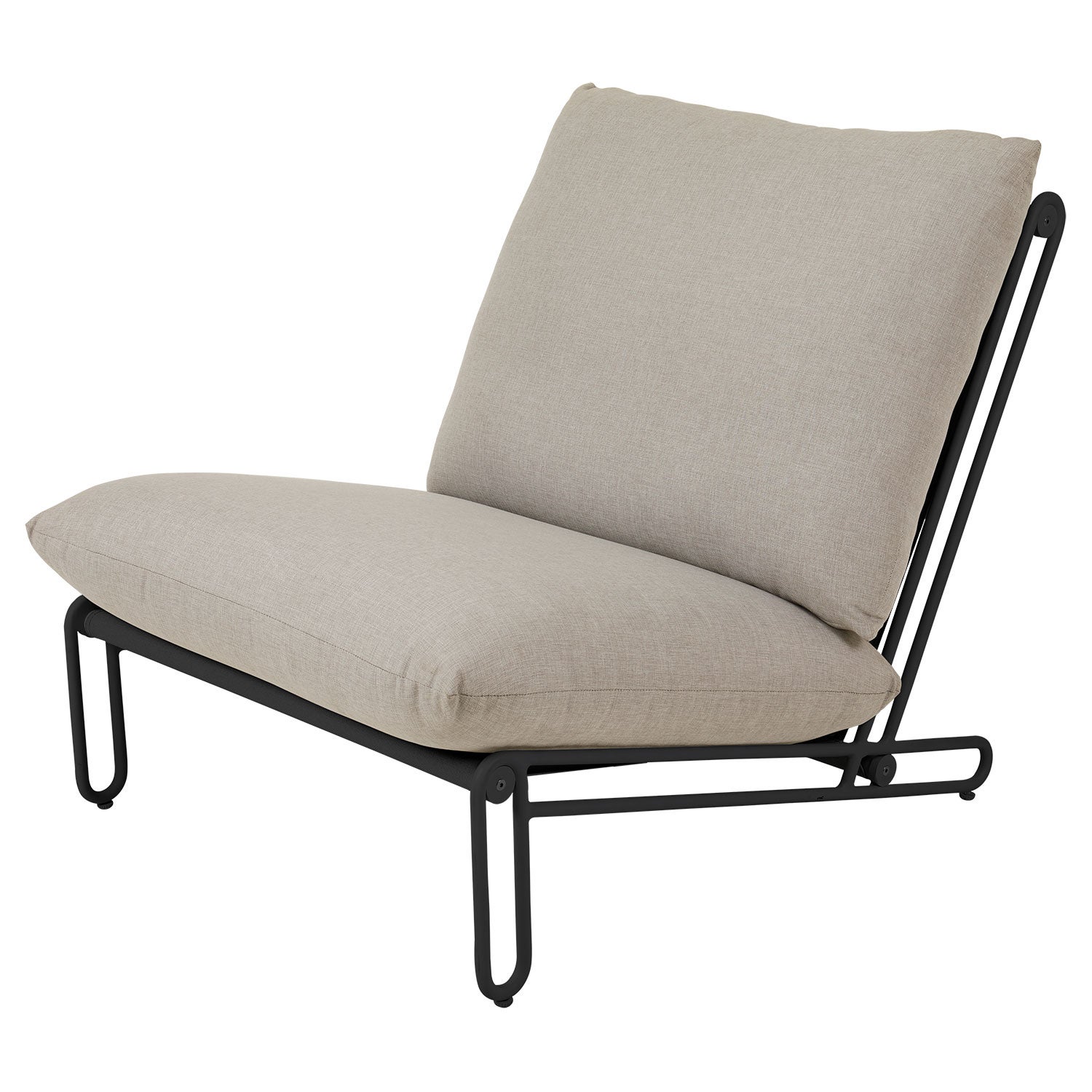 brafab, blixt fåtölj svart/beige