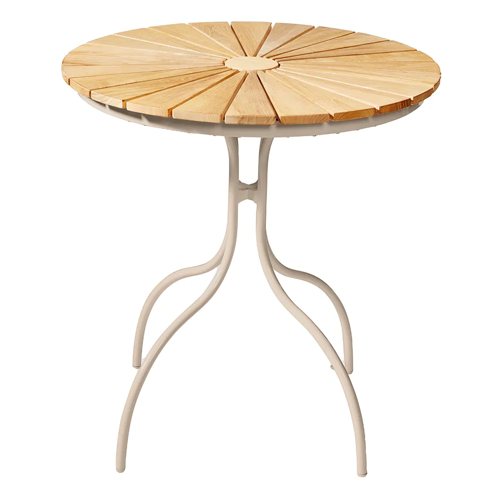 Cinas, Ellen cafebord 80 cm sandy grey / teak