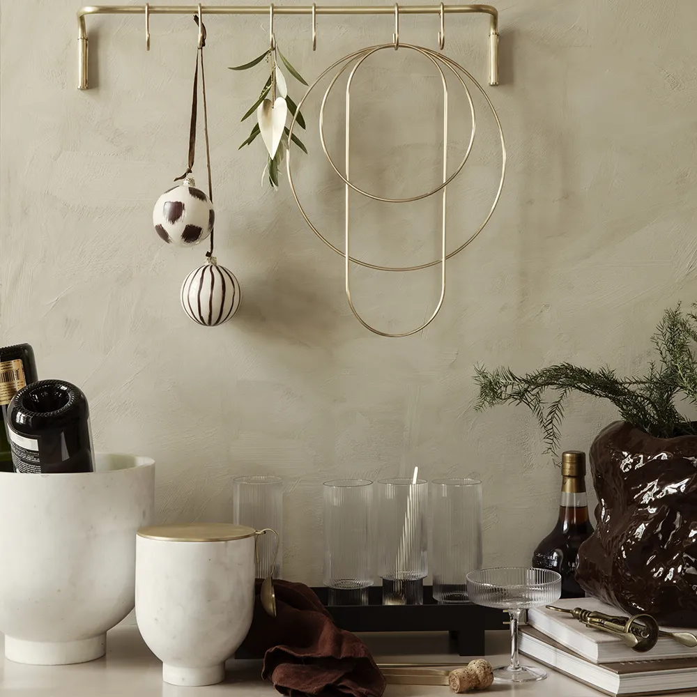 Alternativ bild 1 för Ferm Living - Alza Champagne Cooler - Skål - White Marble - Ø23 x H23 cm