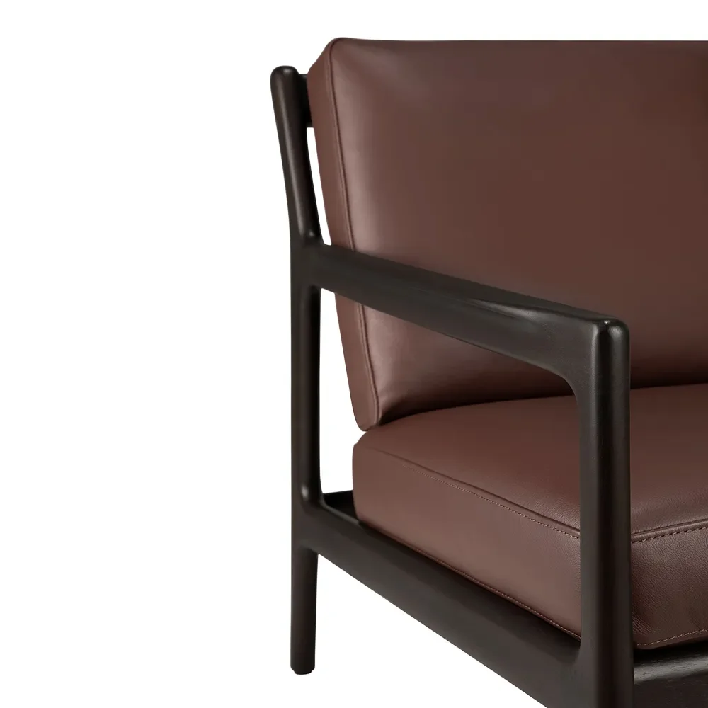 Jack Fåtölj Burgundy läder