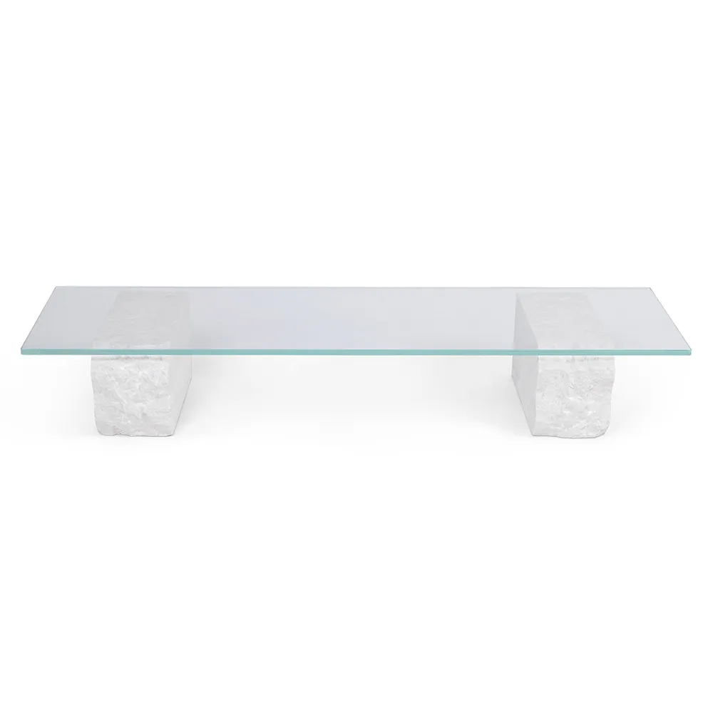 Produktfoto för Ferm Living - Mineral Display Table - Soffbord - White / Bianco Curia - W160 x H25 x D46 cm