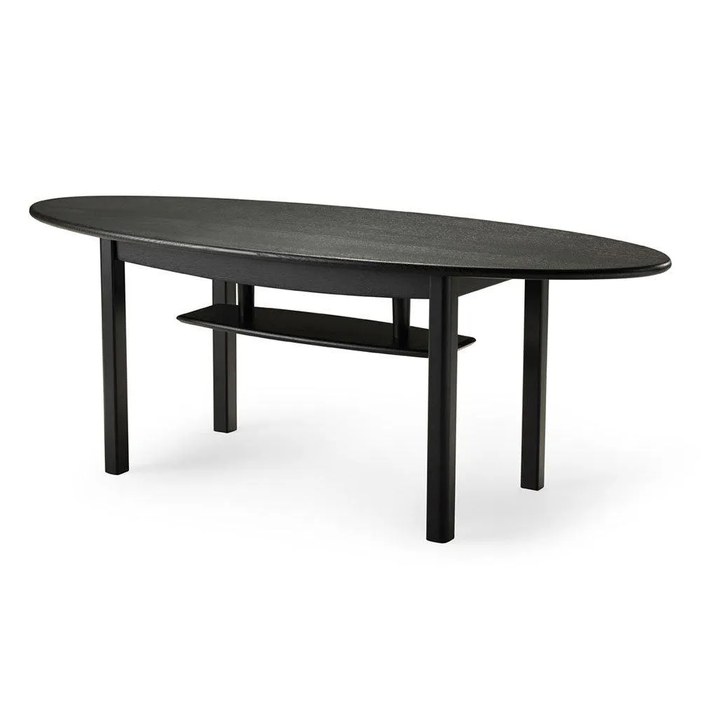 oscarssons möbel, alicia soffbord svartbetsad ek