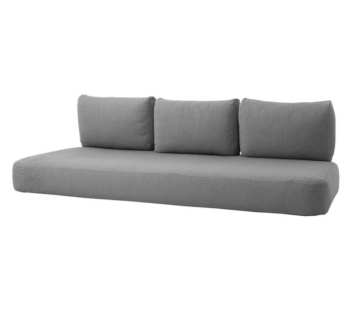 Cane-line, Sense/Moments 3-Pers. Soffa Indoor Dynset Swipe Light Grey