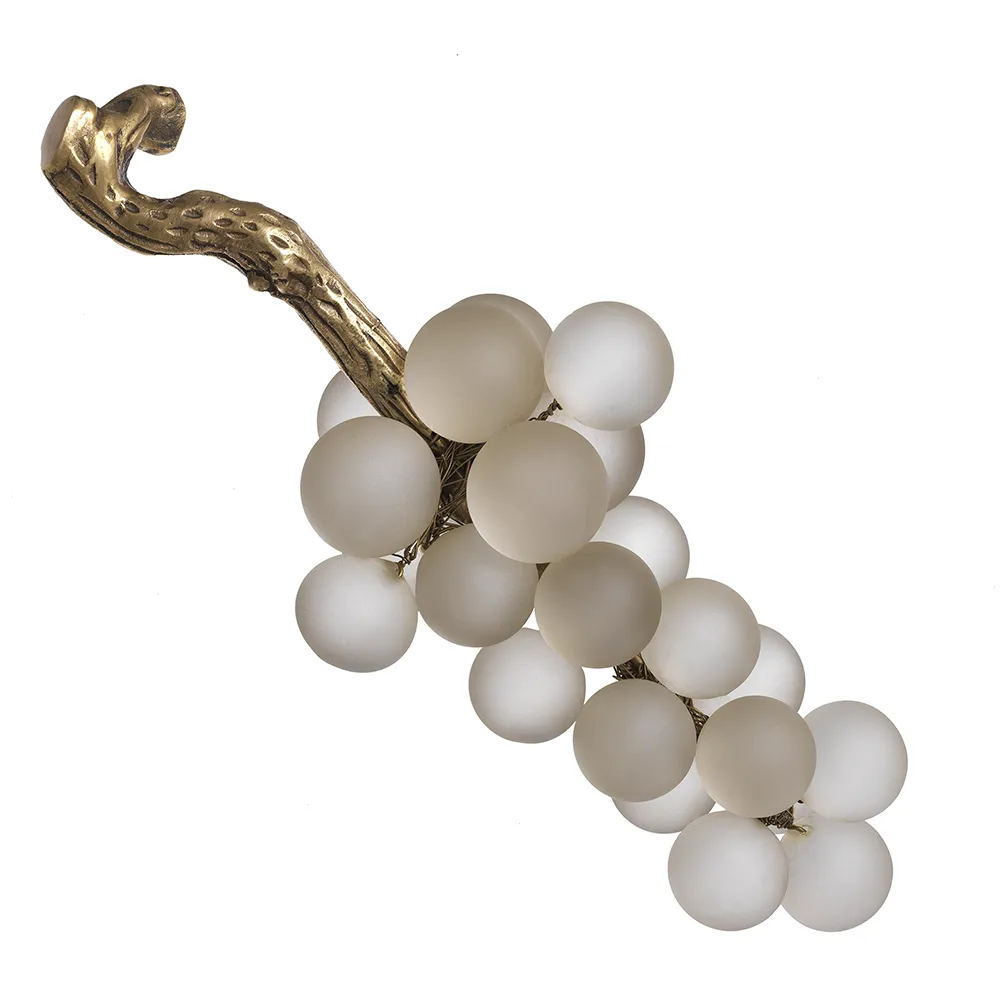 Object French Grapes white vintage brass finish