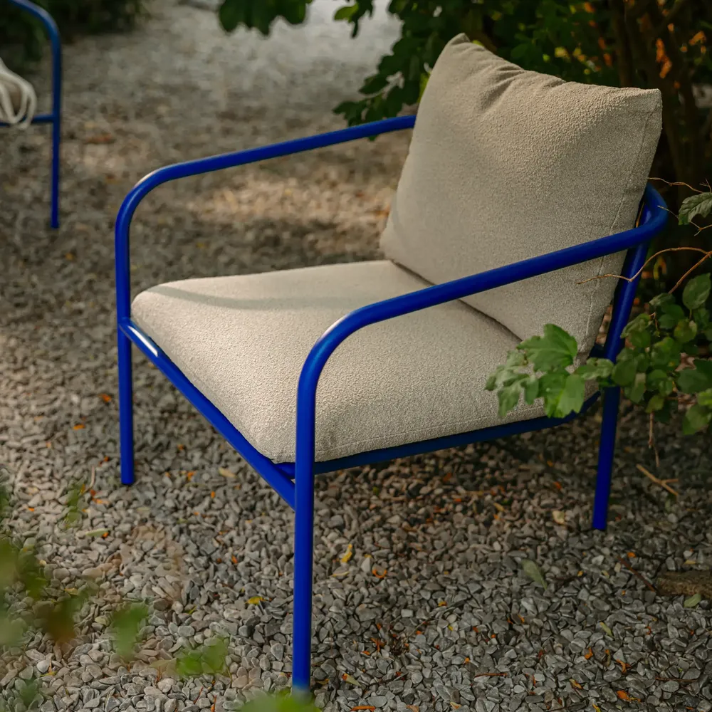 Bendt Fåtölj Teddy Beige/Indigo Blue