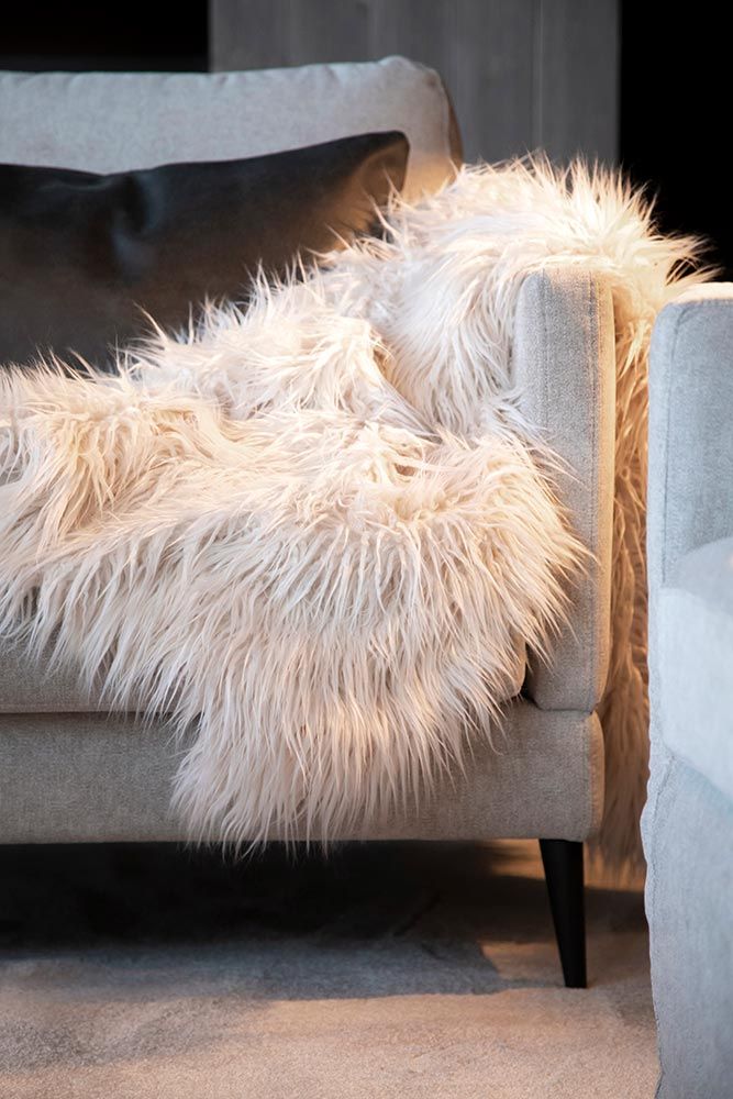 Pläd Mongolian Cream 150 X 200 Cm