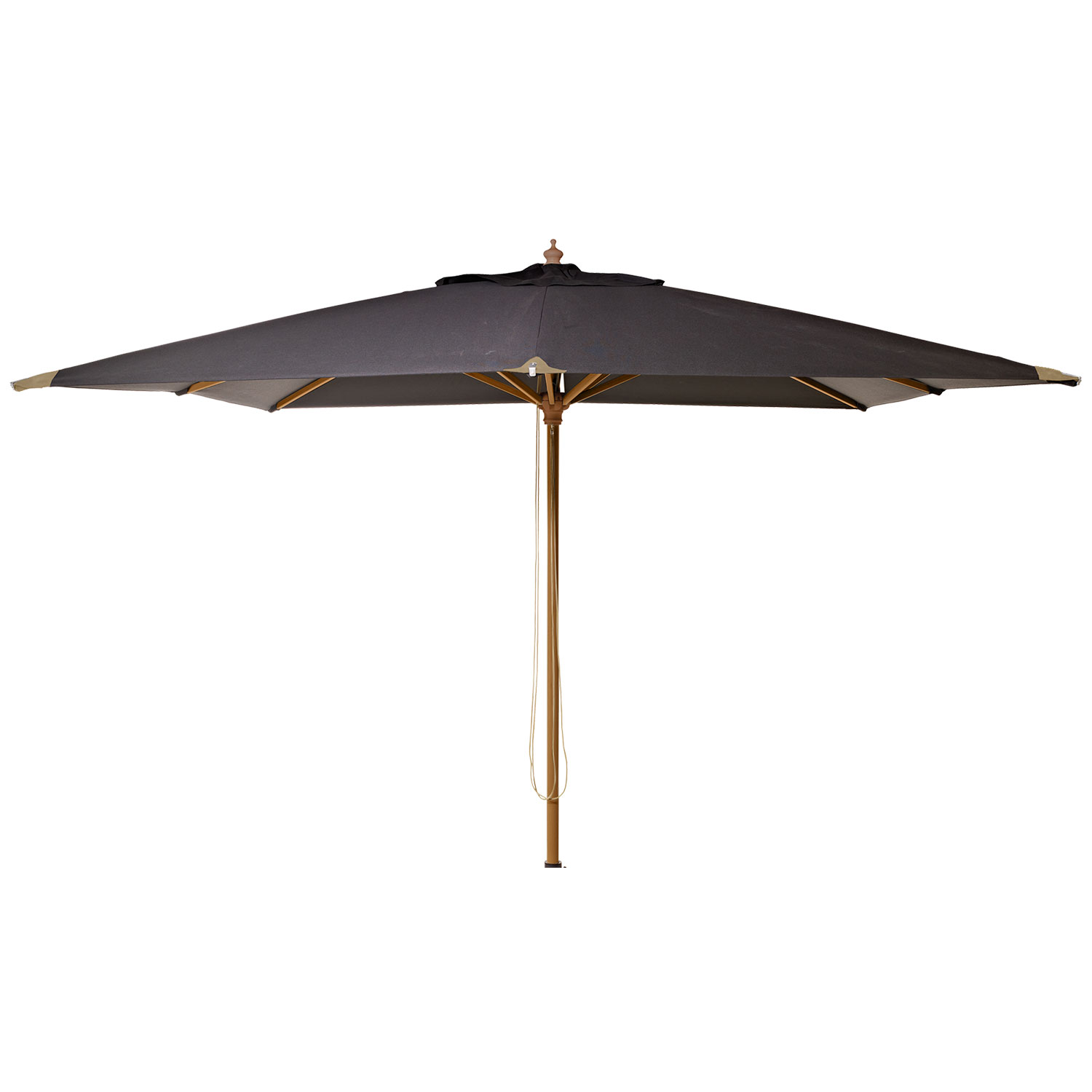Cinas Alezio parasoll 300×300 cm trästomme svart