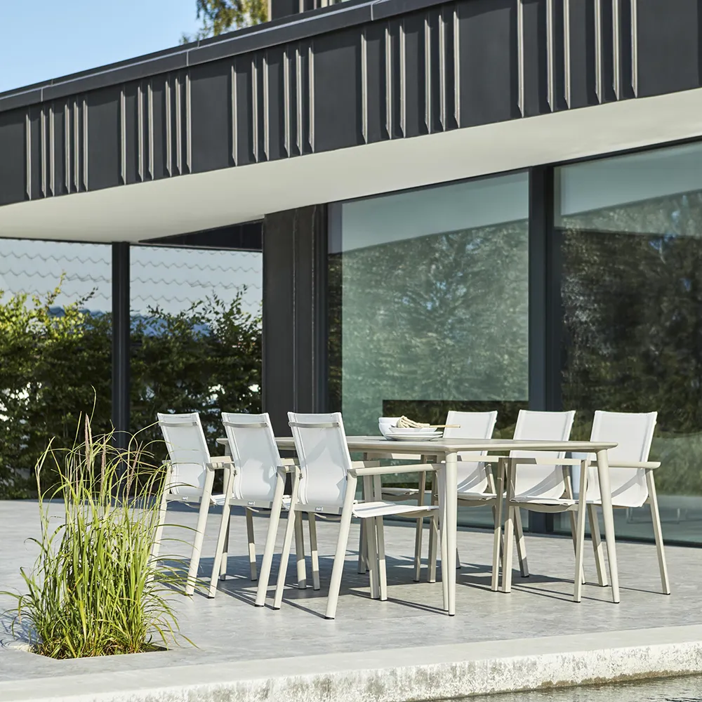 Delia stapelstol khaki/textilene 