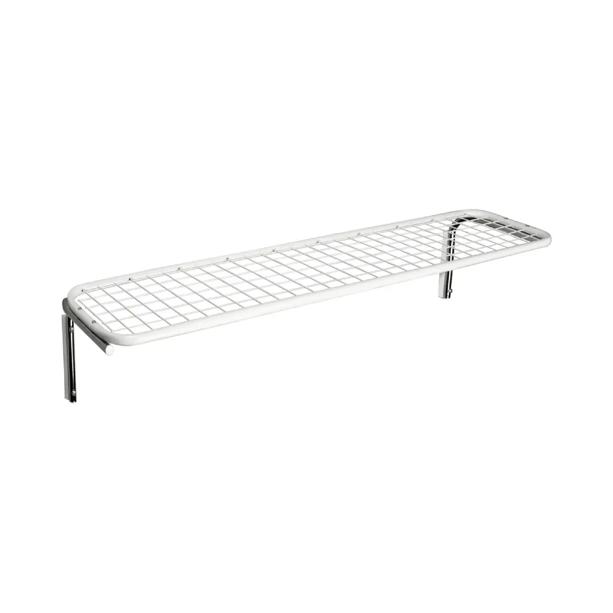 Classic skohylla enkel 110 cm Vit Krom