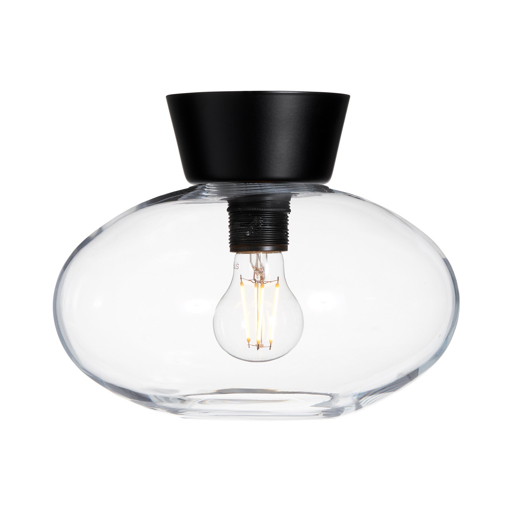 Belid, Bullo Plafond D270 Mattsvart/Klarglas