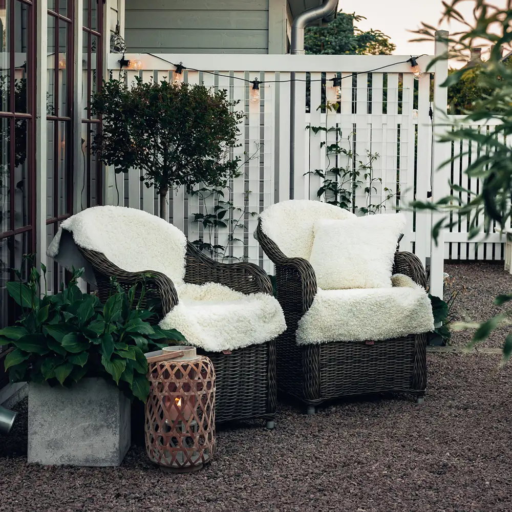 Curly fårskinn 1,5 White