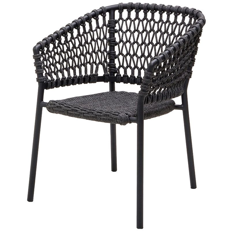 cane-line, ocean karmstol stapelbar grå