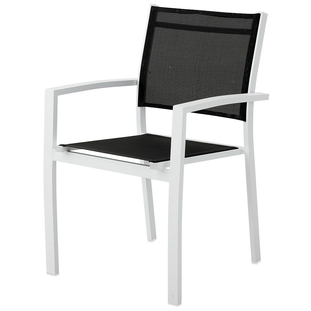 Rana karmstol vit / svart 