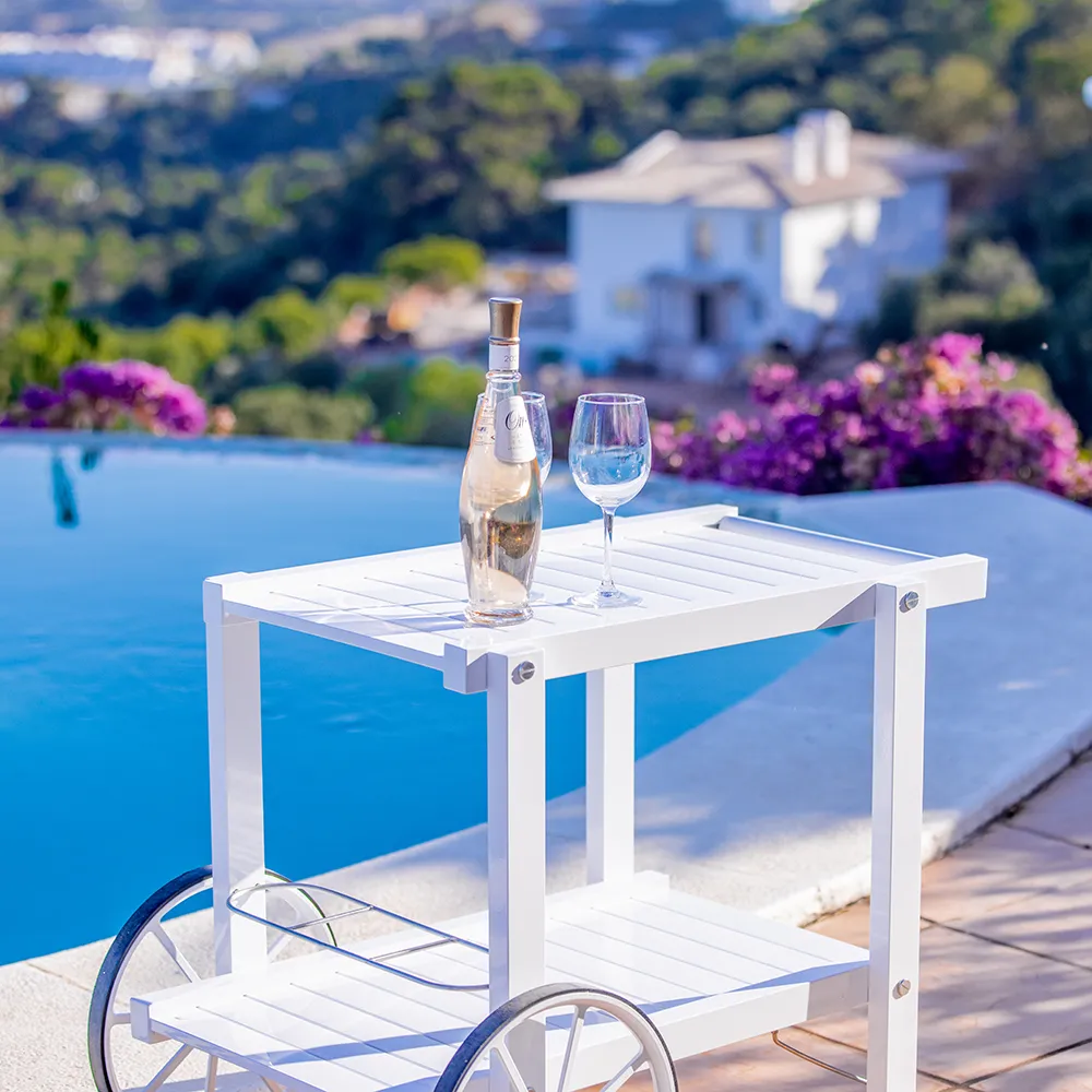 Serveringsvagn Vit Alu 