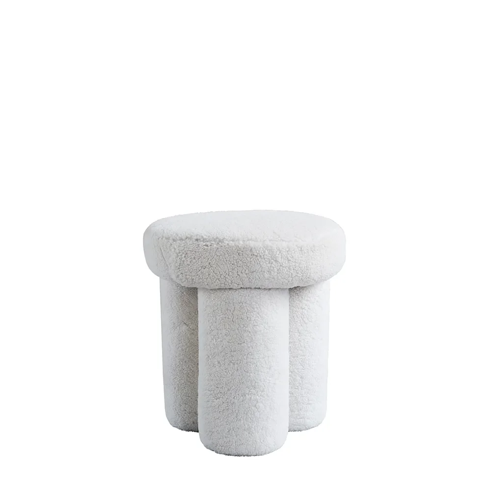 101 Copenhagen, Big Foot Stool - White (Sheepskin)