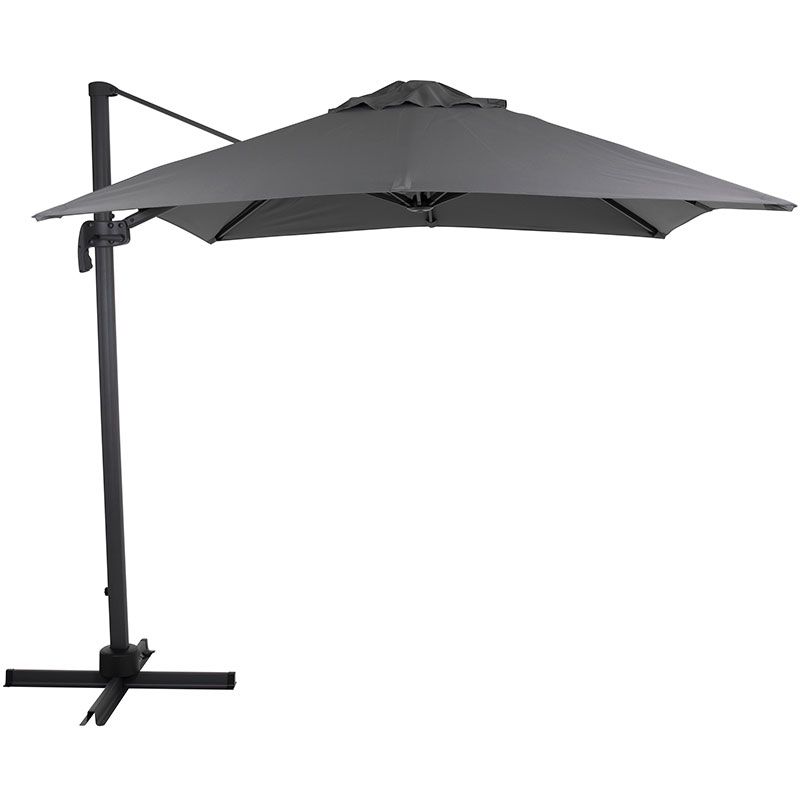 Brafab Linz frihängande parasoll 250×250 cm grå/grå