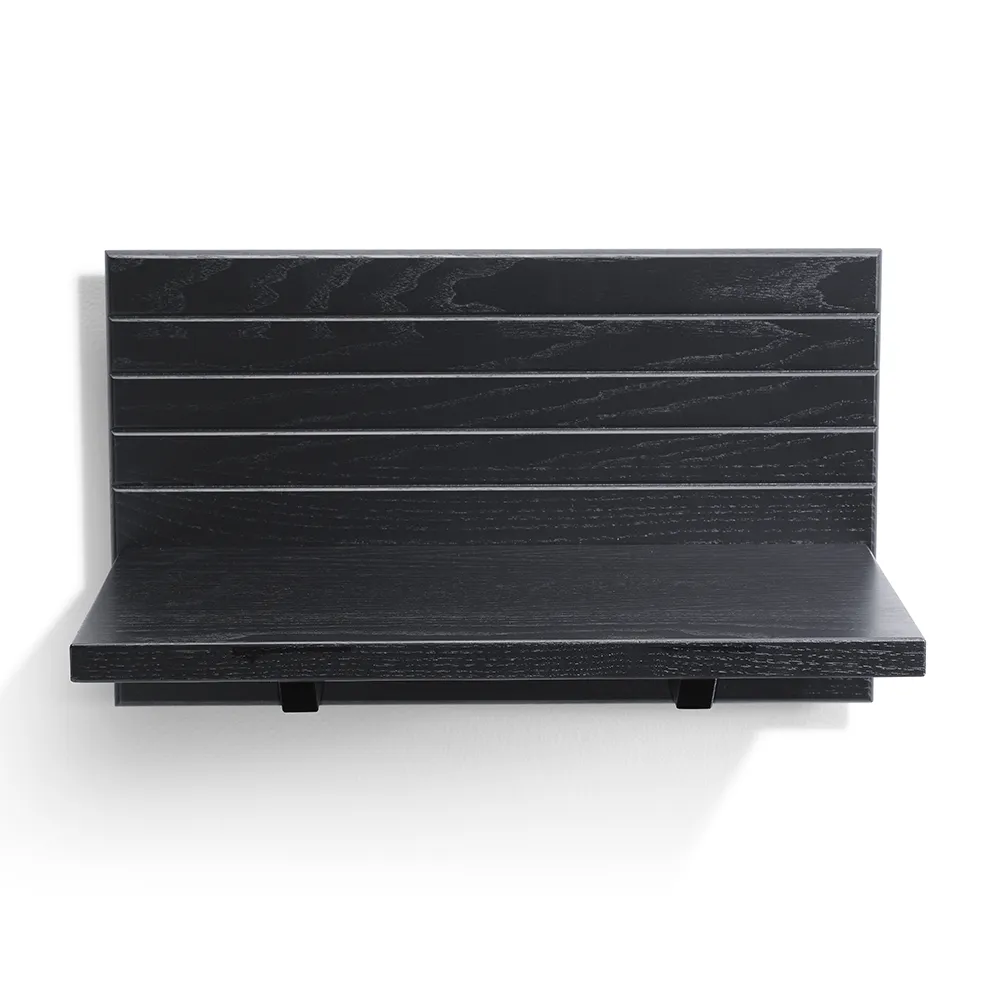 Oscarssons Möbel, Altea Sängbord med Hylla Svartbetsad Ask