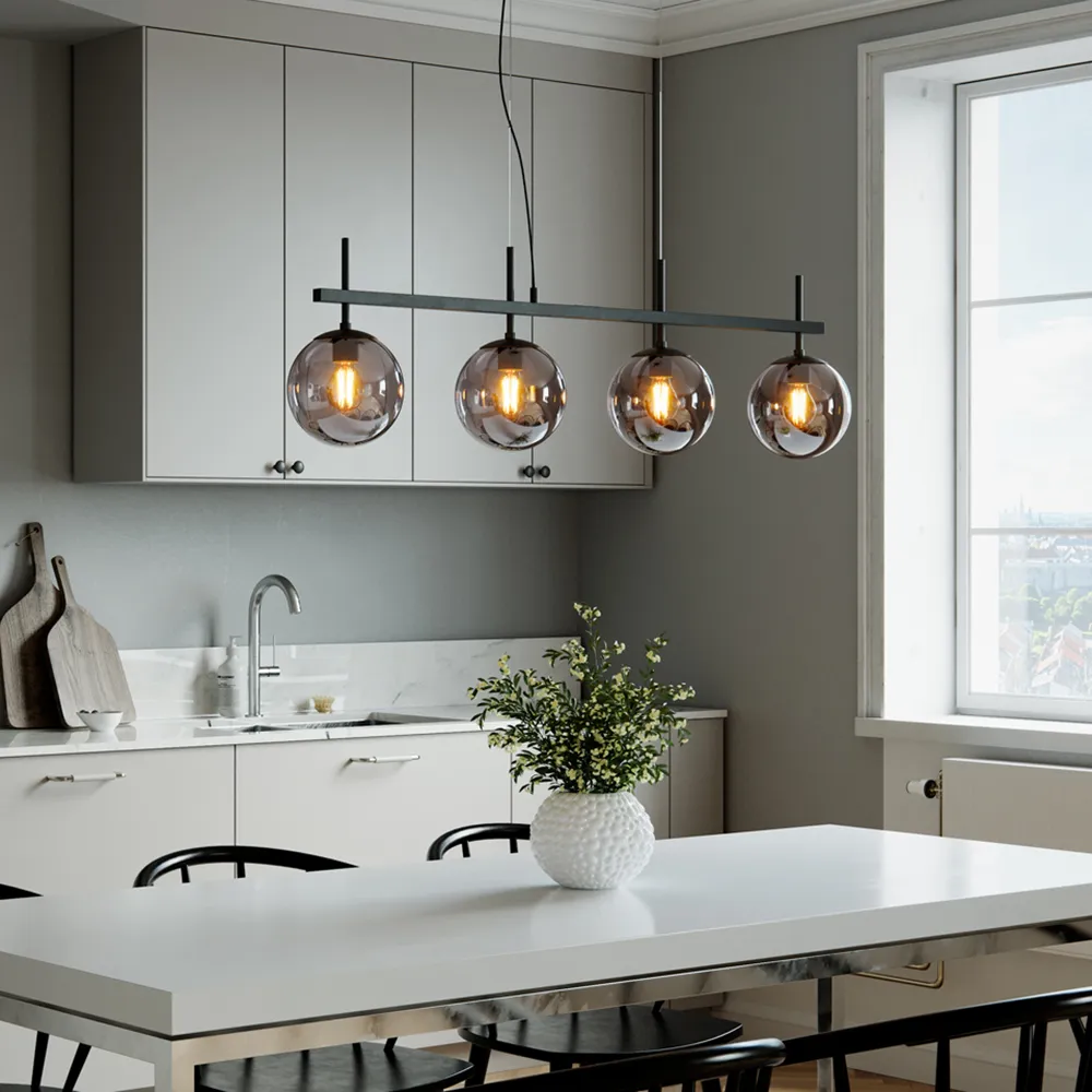 Alternativ bild 1 för by Rydéns, Boyle taklampa 4 lampor Rökgrå