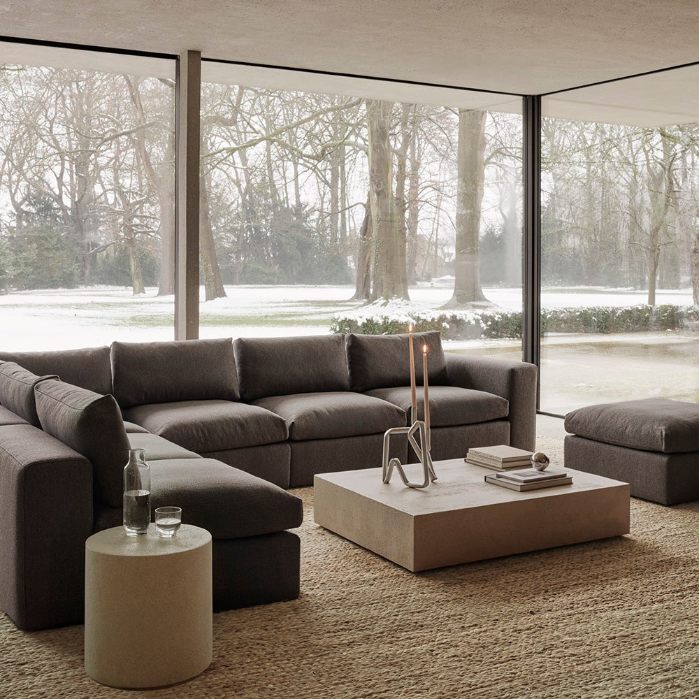 Mellow Fotpall - Granite 80 x 80 x 41 cm