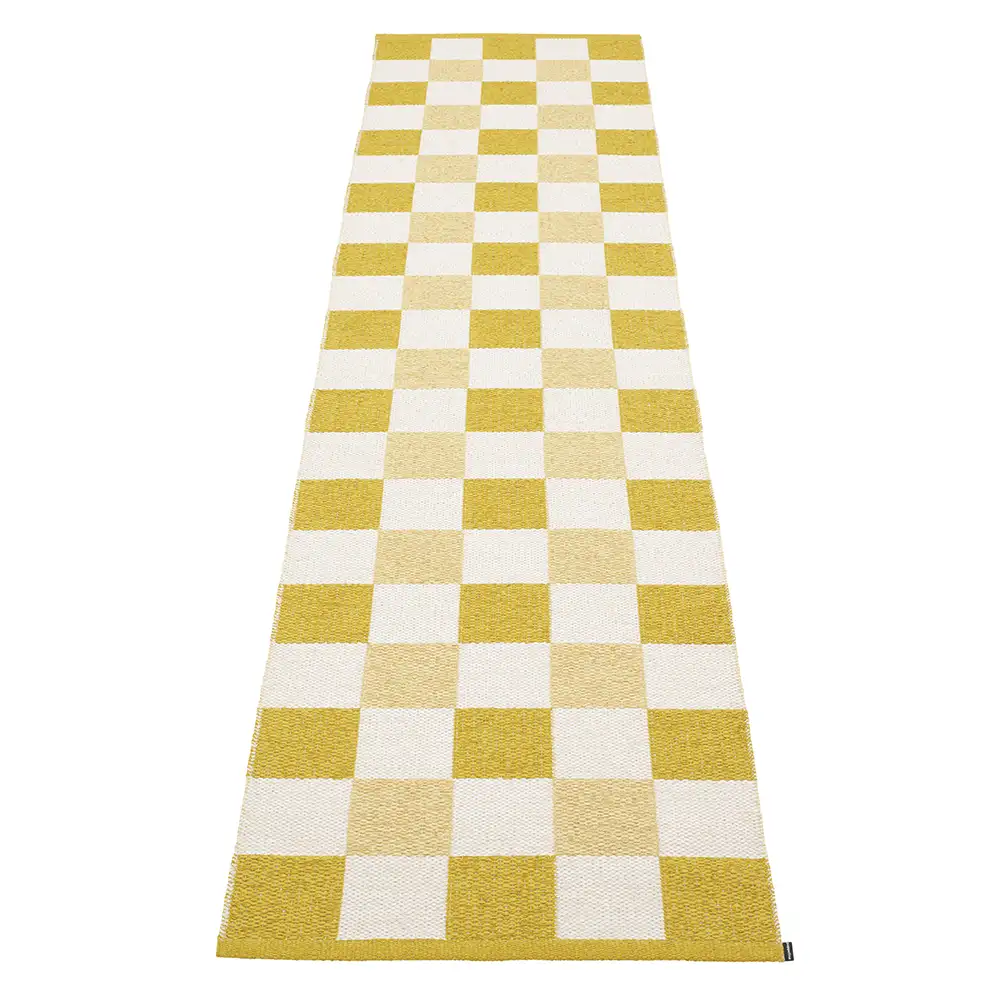 Pappelina Pix matta 70×300 cm Mustard/Vanilla/Pale Yellow
