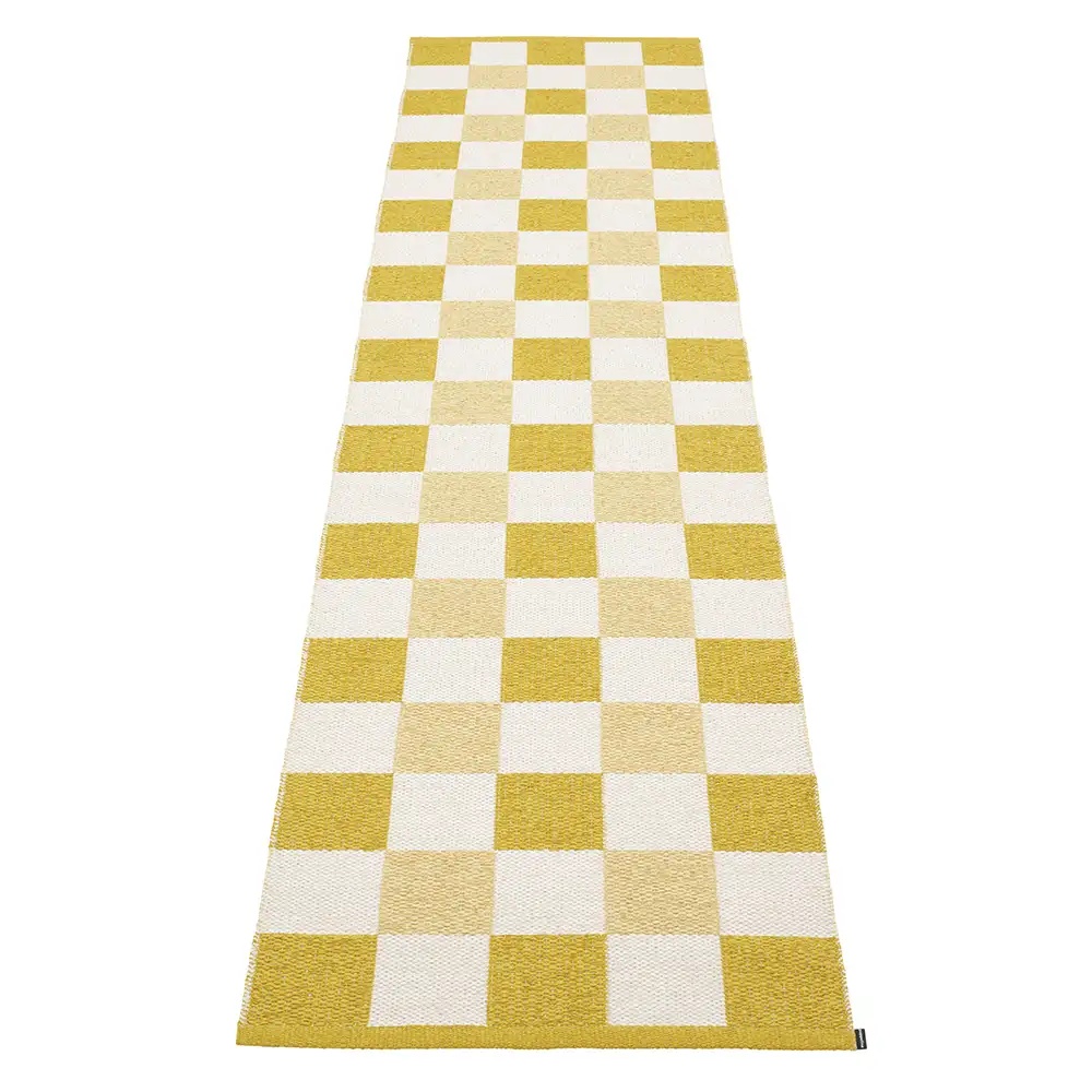 pappelina, pix matta 70x300 cm mustard/vanilla/pale yellow