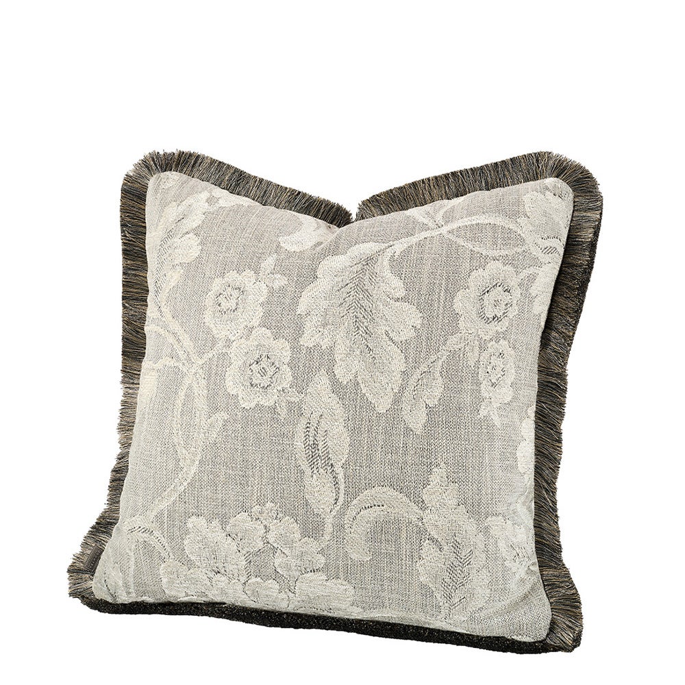 Serena Flower Kuddfodral med franskant 50x50 cm- Oyster