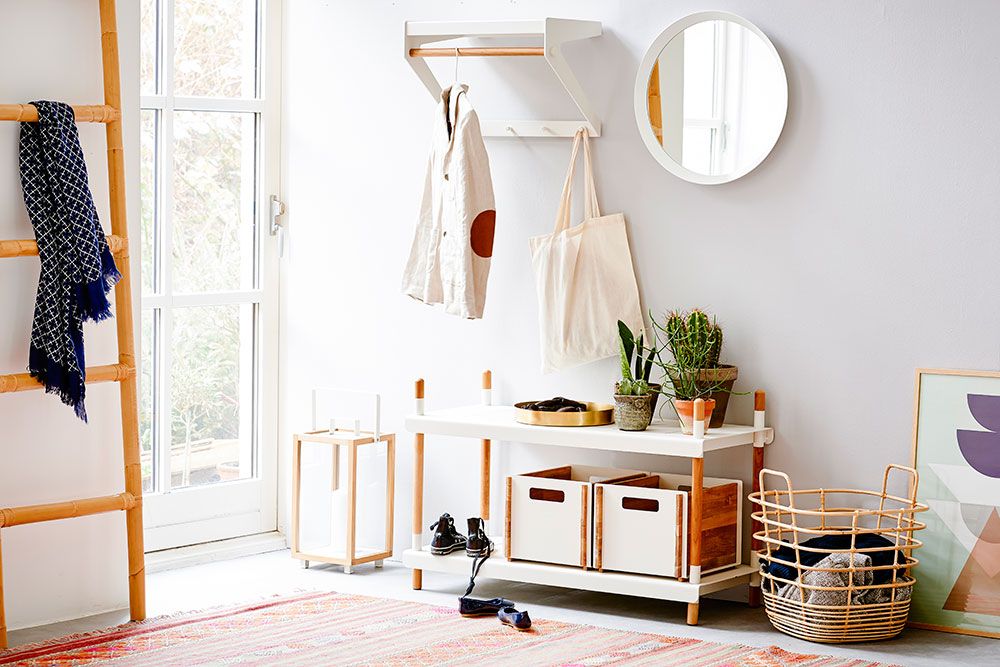 Copenhagen Klädhängare Lava Grå / Teak 