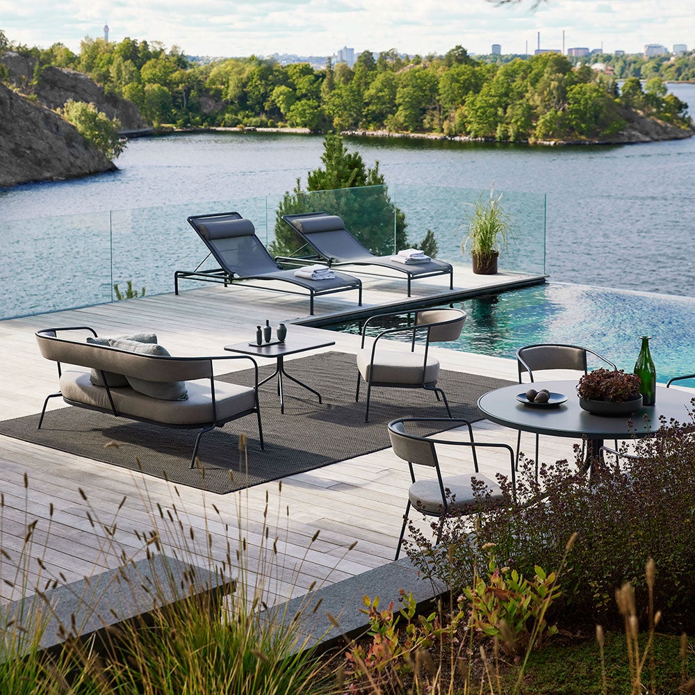 Arholma lounge table, dark grey 