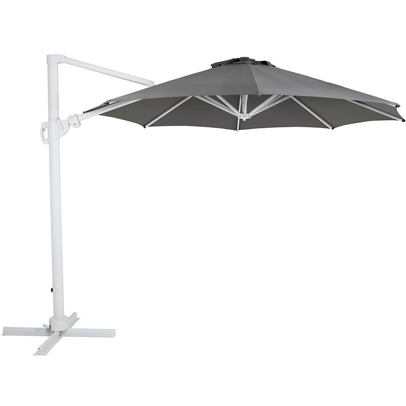 Brafab Varallo frihängande parasoll 300  cm vit/grå