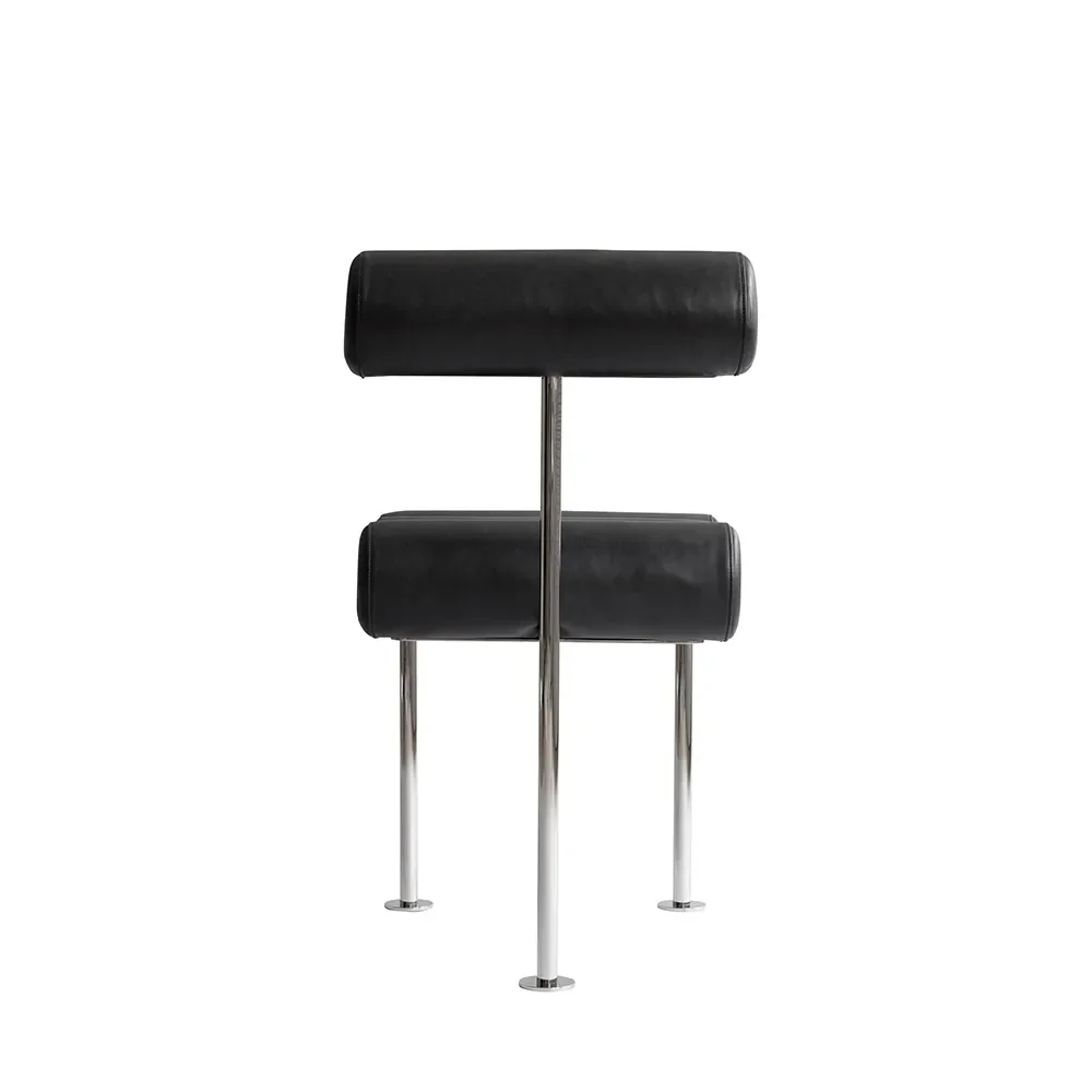 Hiro Matstol Stainless Steel - Aniline Leather Black