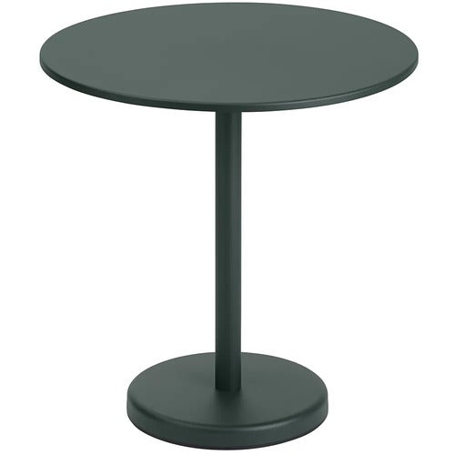 Linear Steel Cafébord Ø70 cm Dark Green 